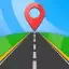 GPS Navigation: Road Map Route