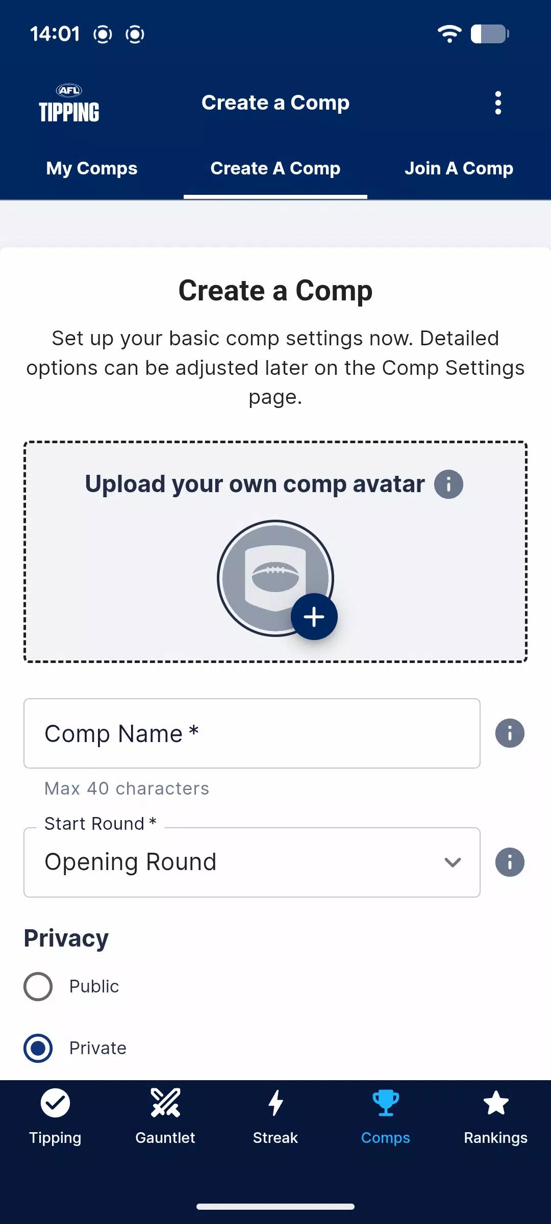 AFL Tipping screenshot 3