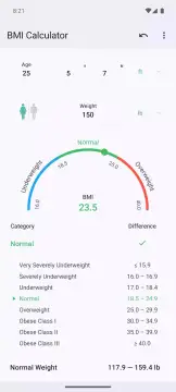 BMI Calculator screenshot 1