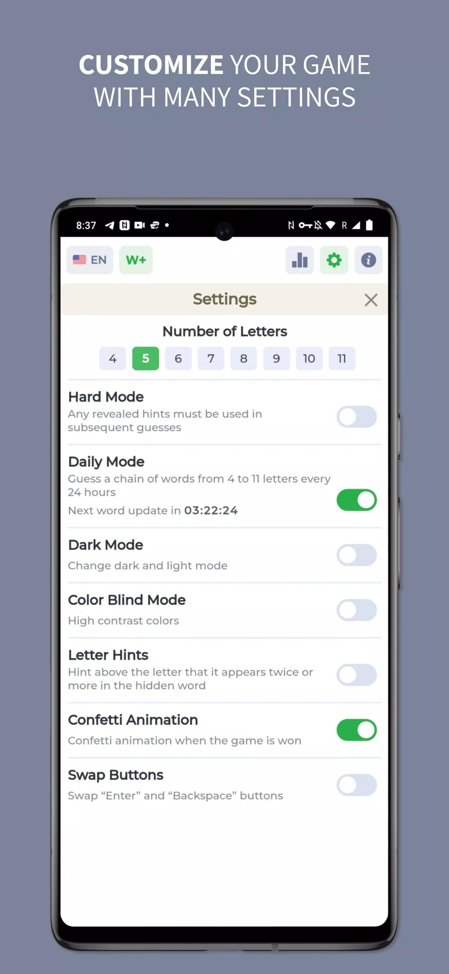 Wordy - Word Puzzle Game screenshot 6