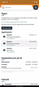 Biluppgifter, Regnr & bilägare screenshot 3