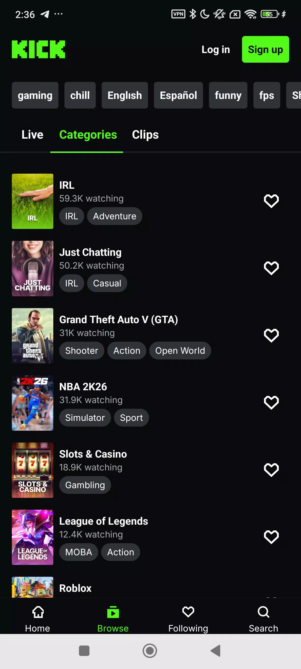 KICK: Live Streaming screenshot 3