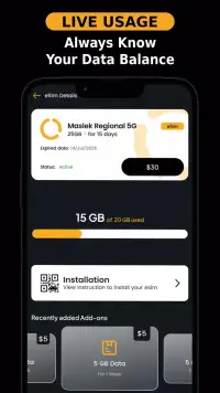 Maslek Travel eSIM: 5G Data screenshot 1