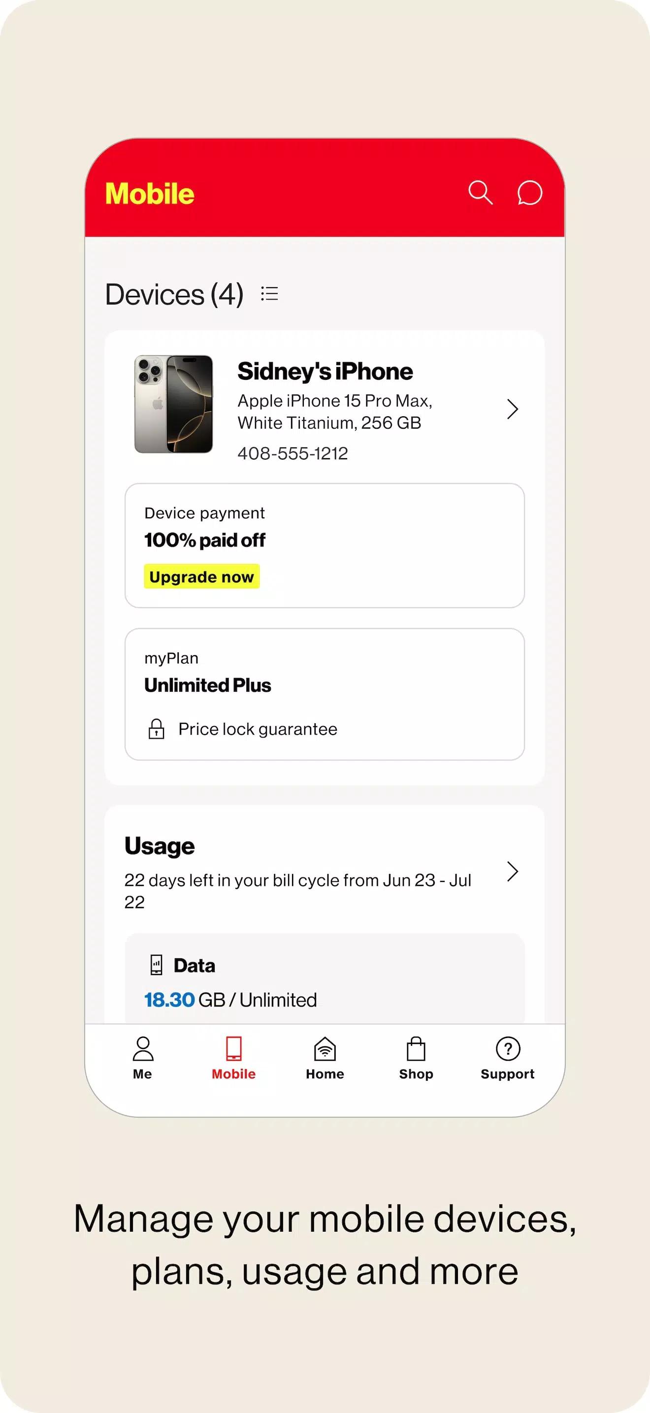 My Verizon screenshot 2