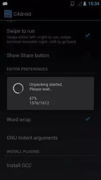 GCC plugin for C4droid screenshot 4
