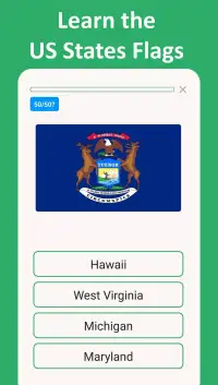 50 States: US Maps, Capitals screenshot 3