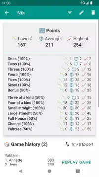 Yatzy Scoring Card screenshot 7