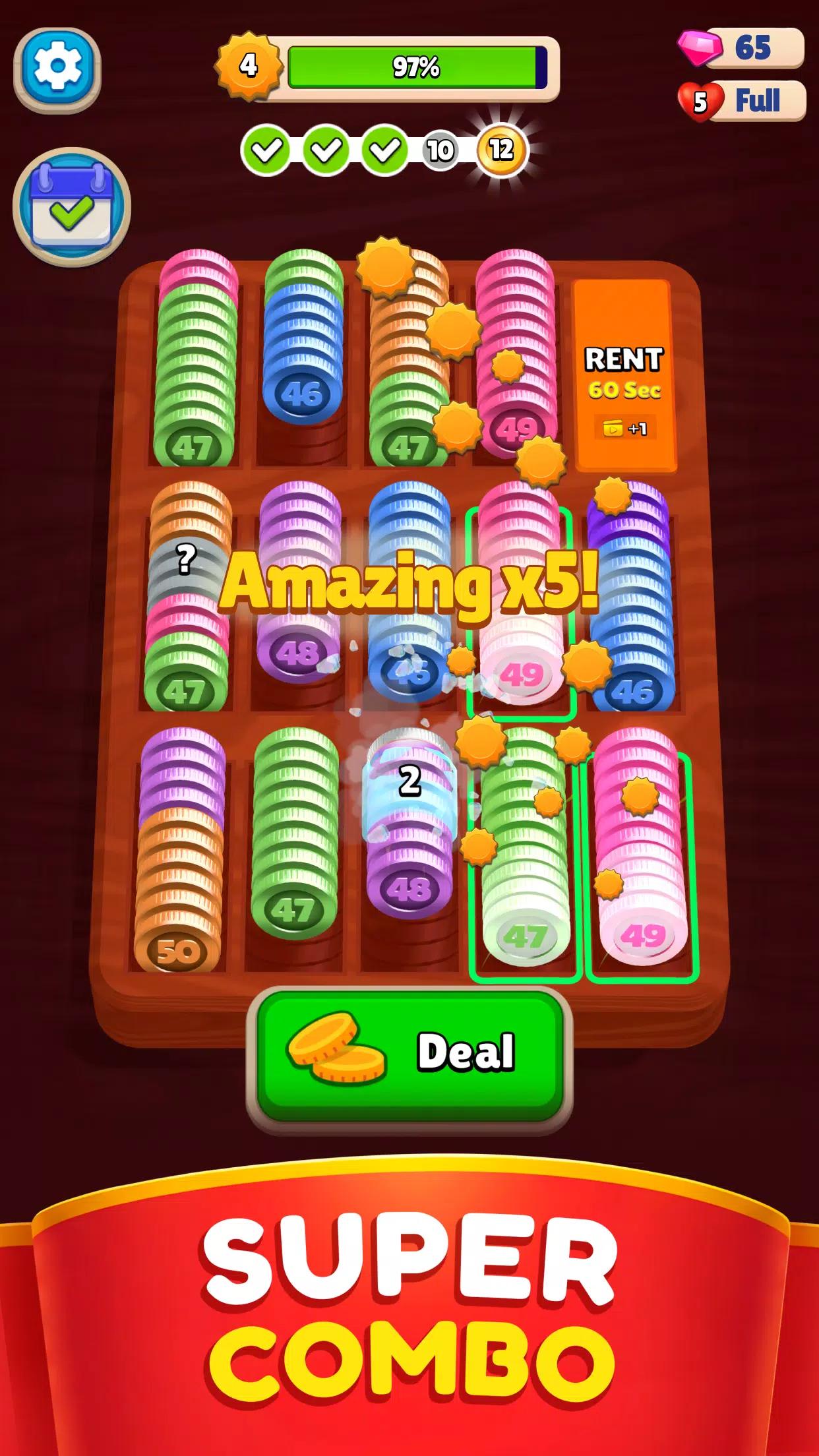 Pocket Sort: Coin Merge Puzzle screenshot 7