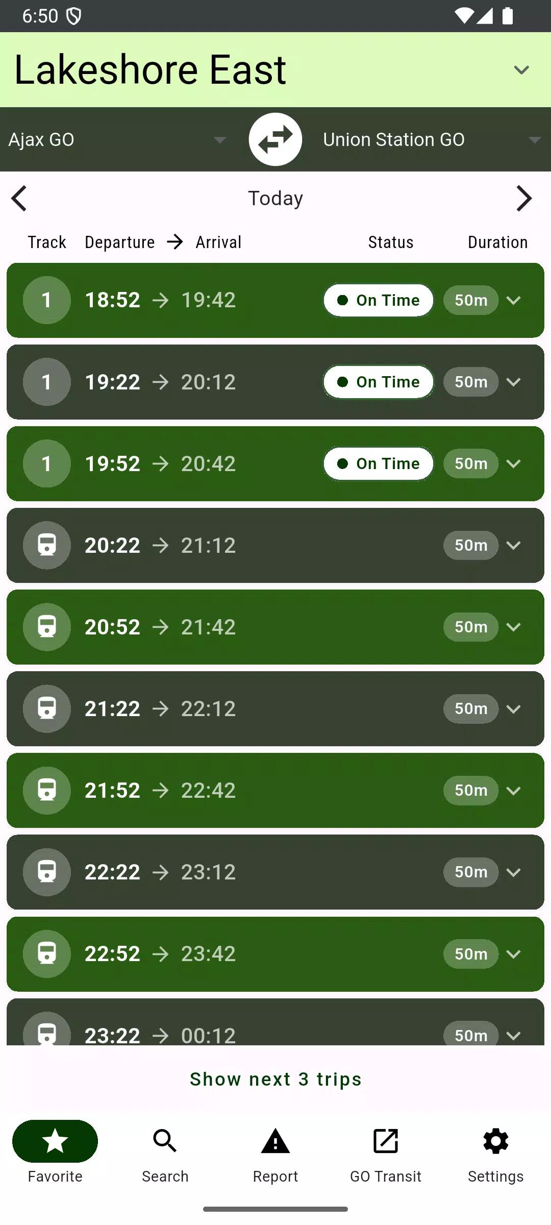 GO Train Schedules and Claims screenshot 1