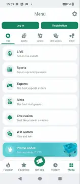 Betwinner screenshot 4