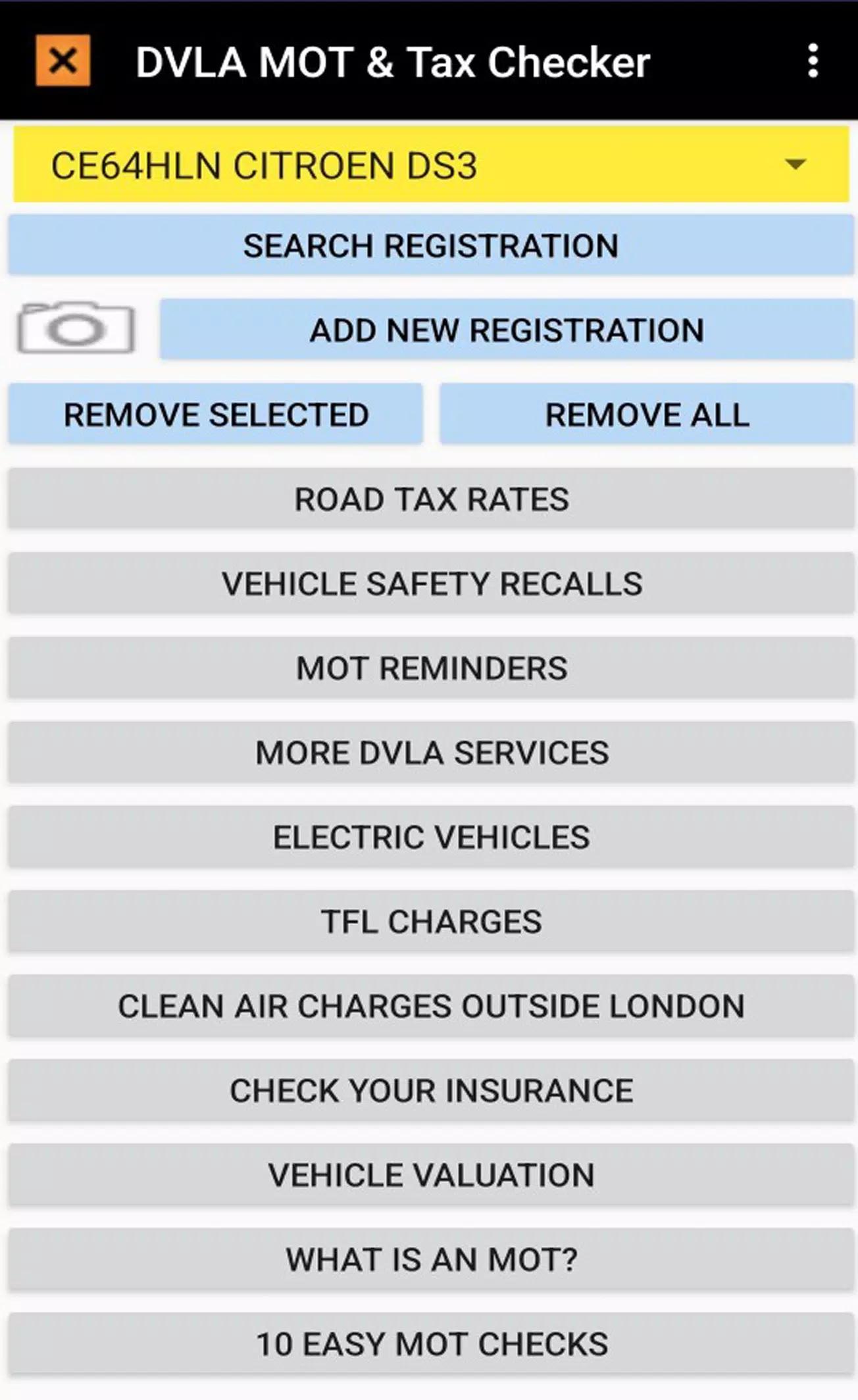 MOT History ROAD TAX Car Check screenshot 2