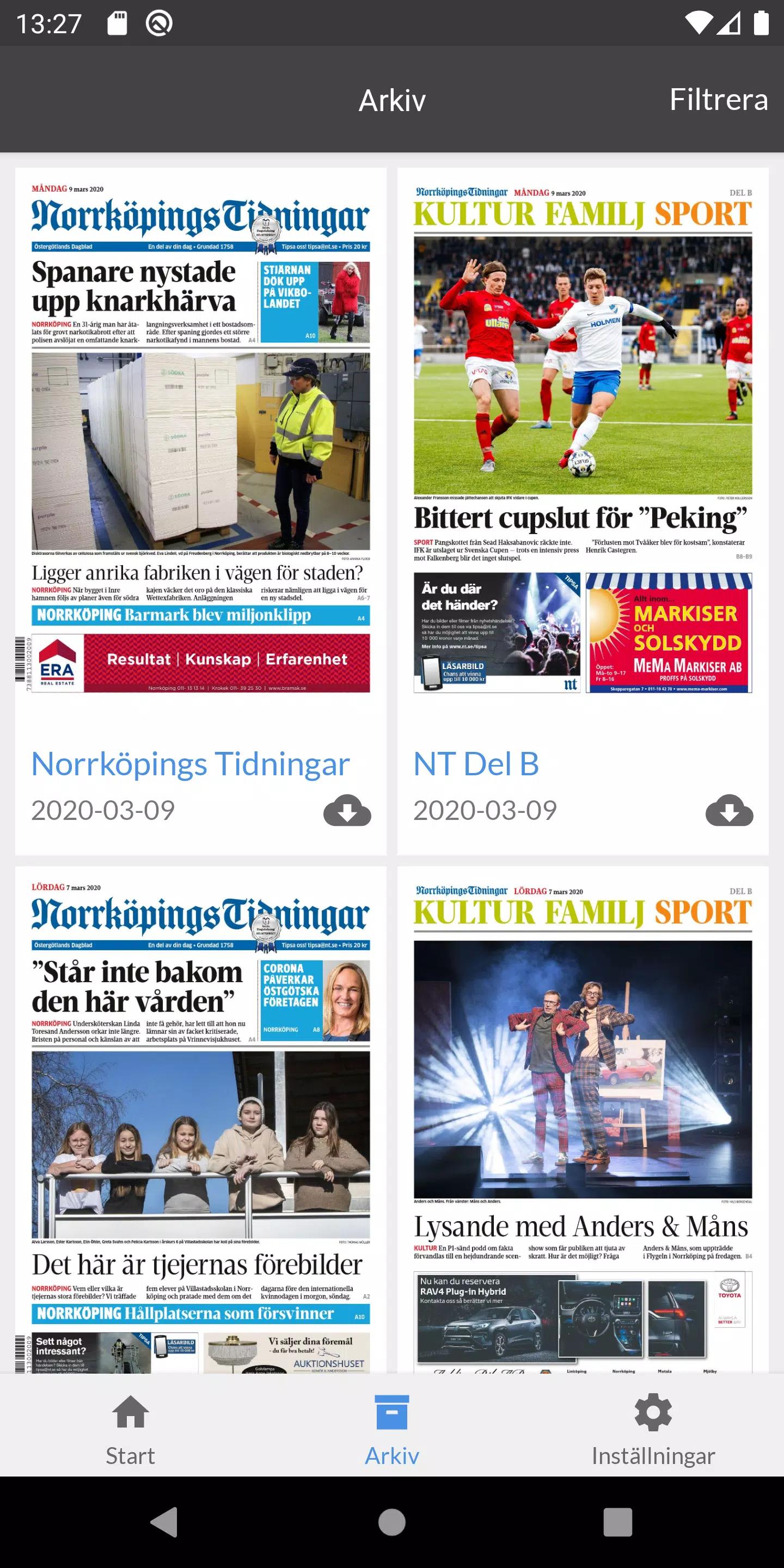 E-tidning NT screenshot 2