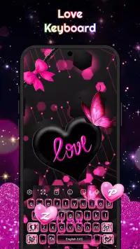 Keyboard - Neon Love Theme screenshot 2