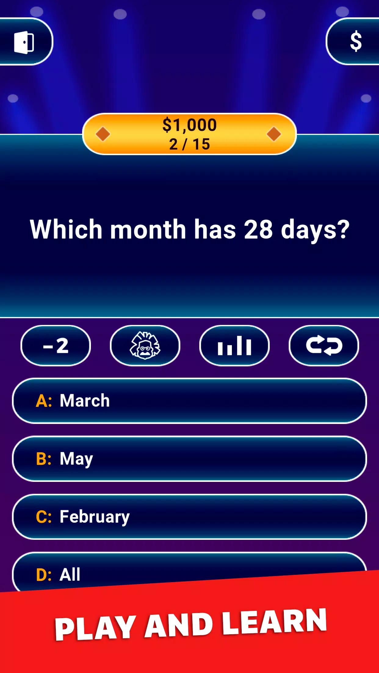 Millionaire screenshot 1