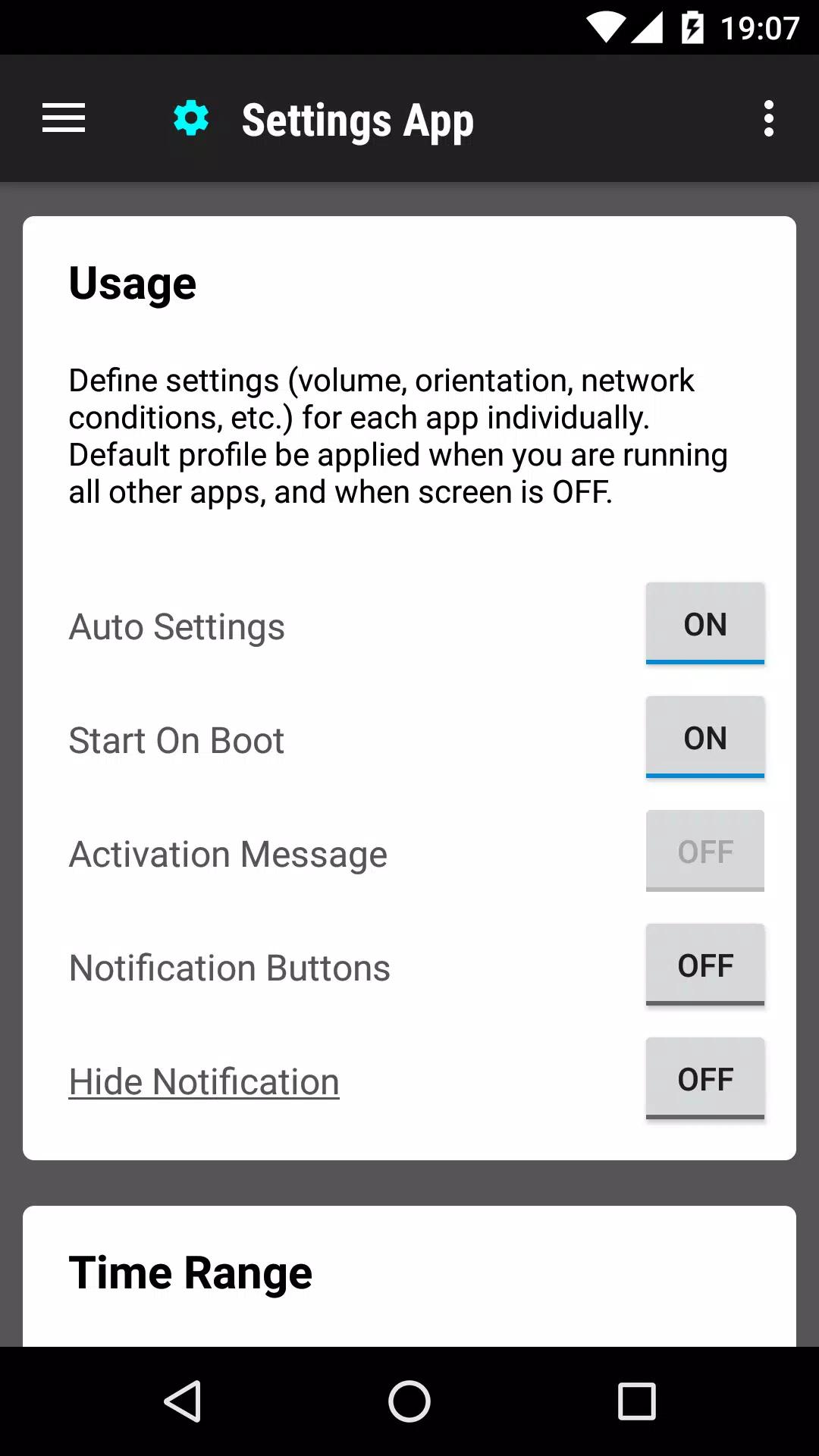 Settings App screenshot 2