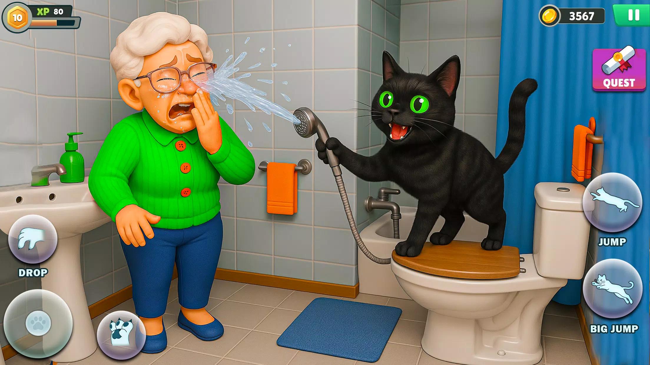 Kitty vs Granny Prank Battle screenshot 10