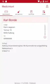 Medicinkortet screenshot 1