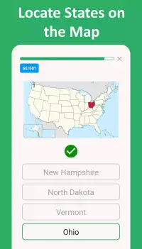 50 States: US Maps, Capitals screenshot 4