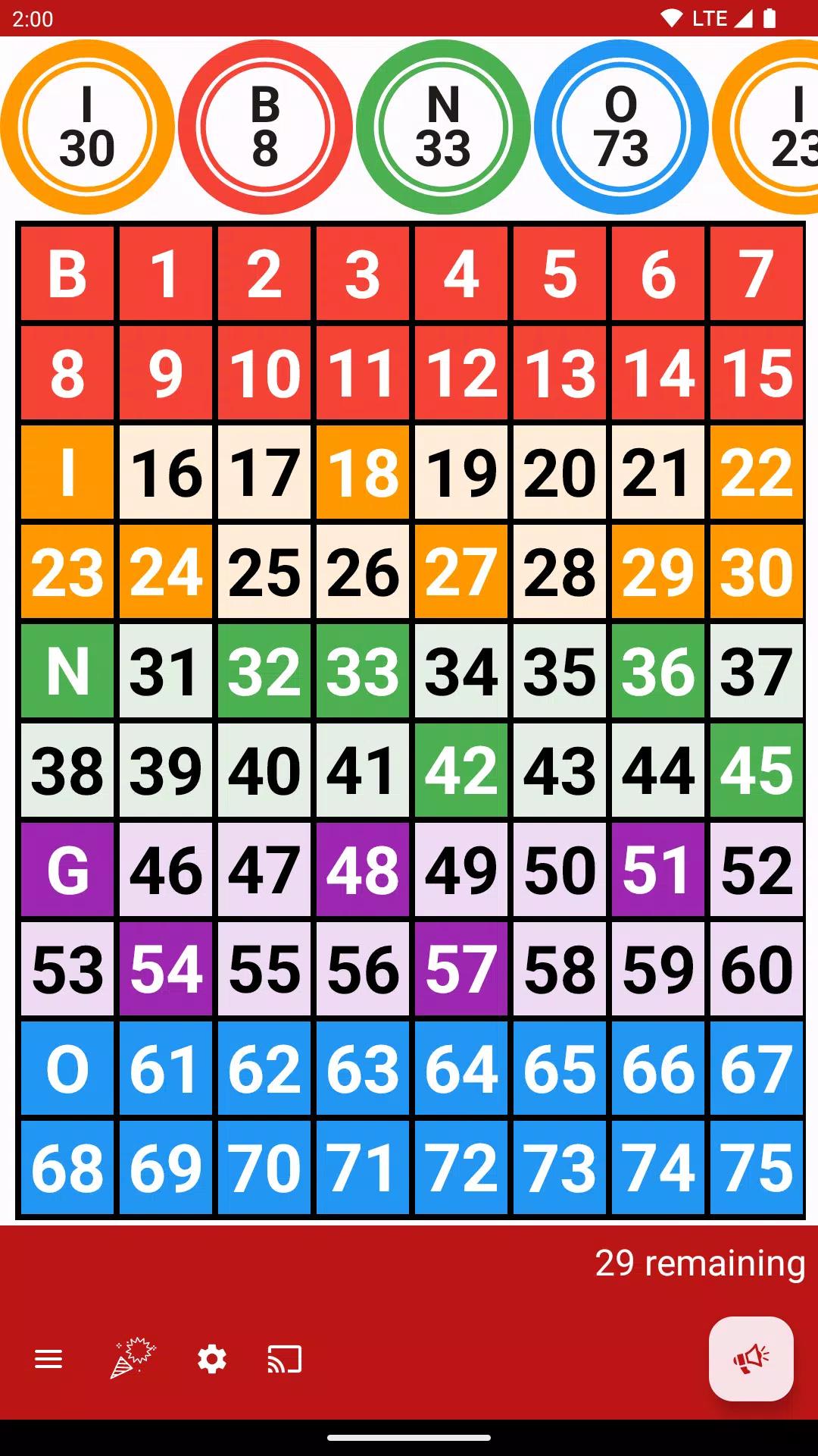 Bingo Caller screenshot 1
