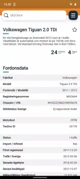 Biluppgifter, Regnr & bilägare screenshot 5