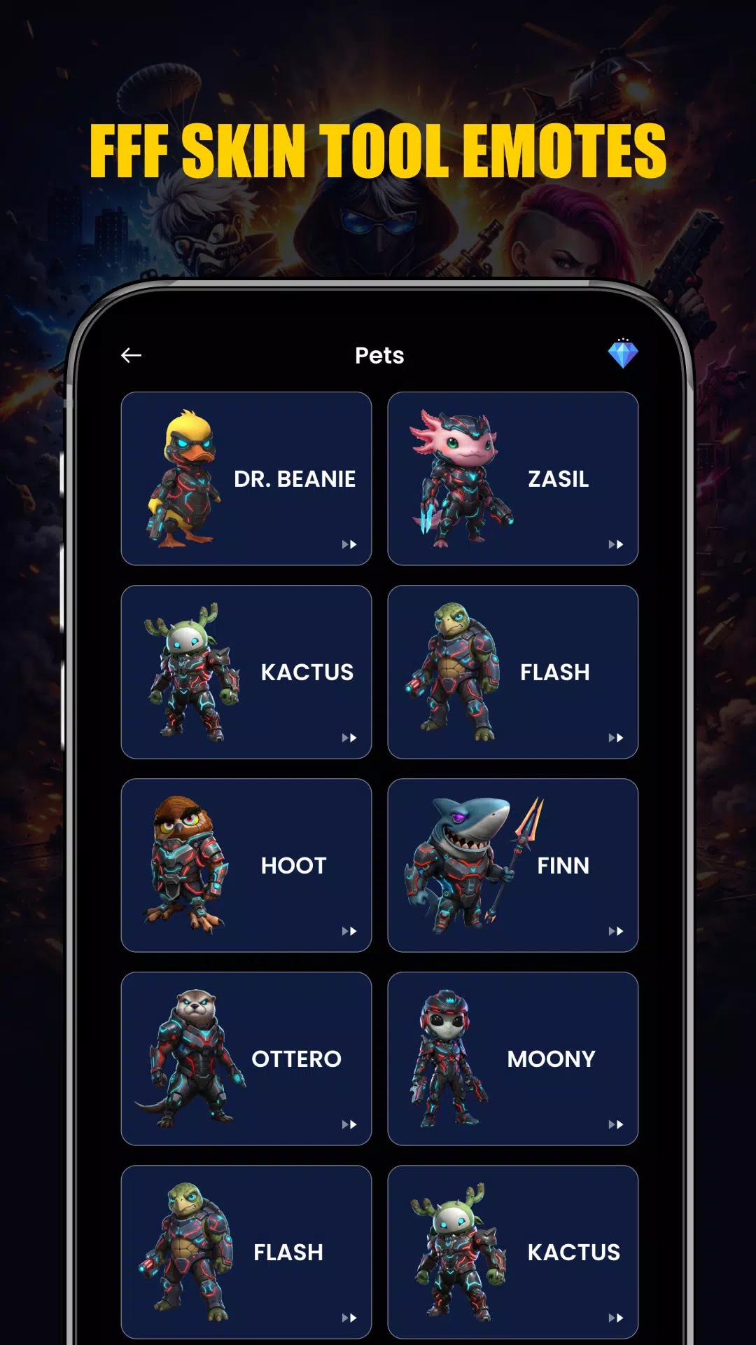 FFF Skin Tool Emotes screenshot 10