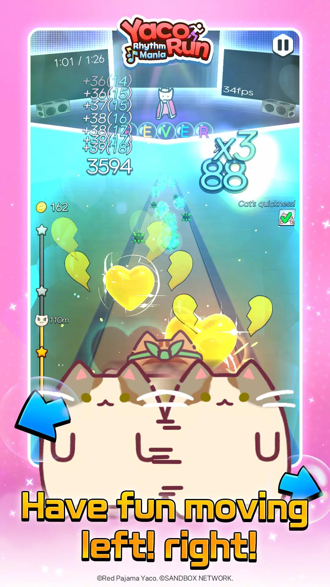 Yaco Run Rhythm - Cat SnackBar screenshot 5