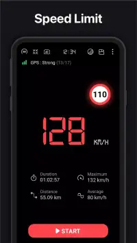 GPS Speedometer : Odometer HUD screenshot 2