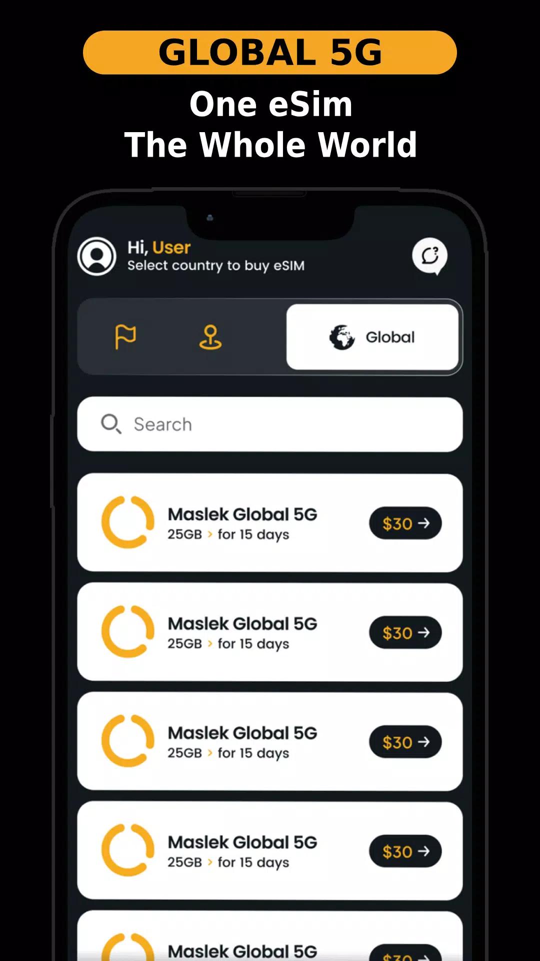 Maslek Travel eSIM: 5G Data screenshot 6