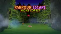 Parkour Escape: Night Forest screenshot 1