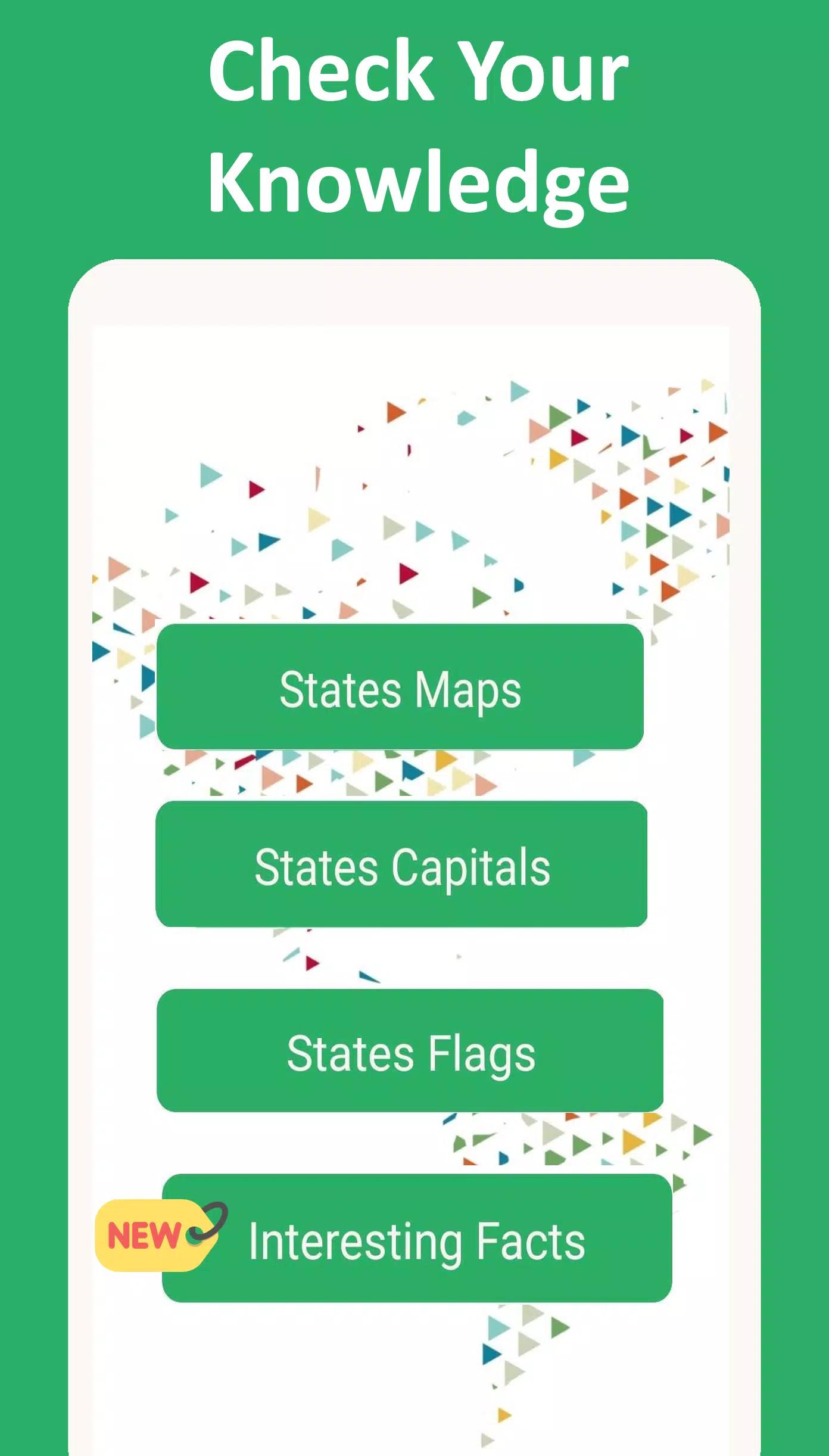50 States: US Maps, Capitals screenshot 2