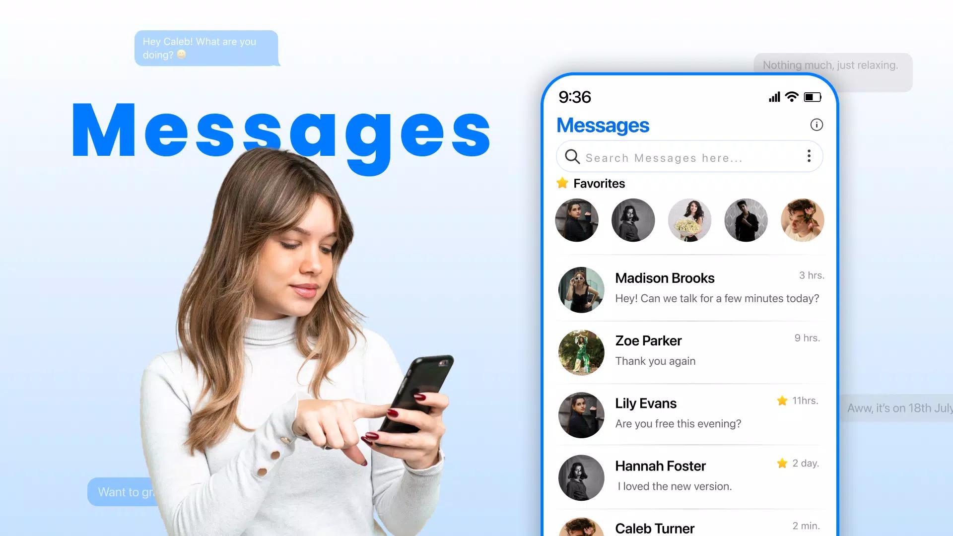 Messenger: SMS Home Launcher screenshot 1