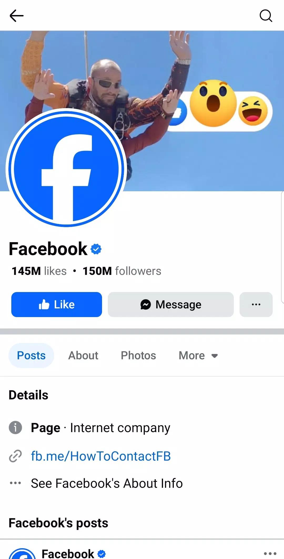 Facebook screenshot 1