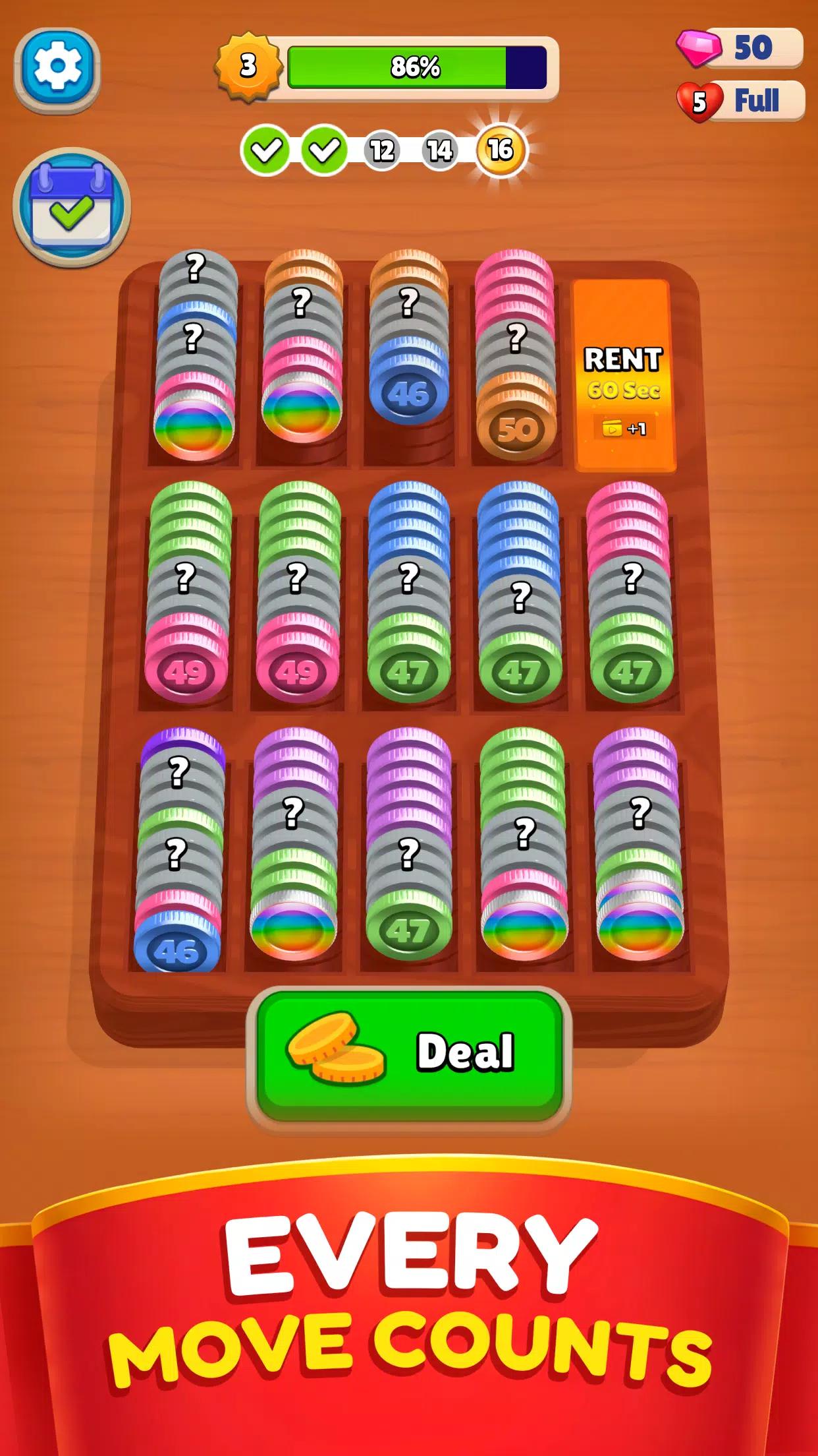Pocket Sort: Coin Merge Puzzle screenshot 5
