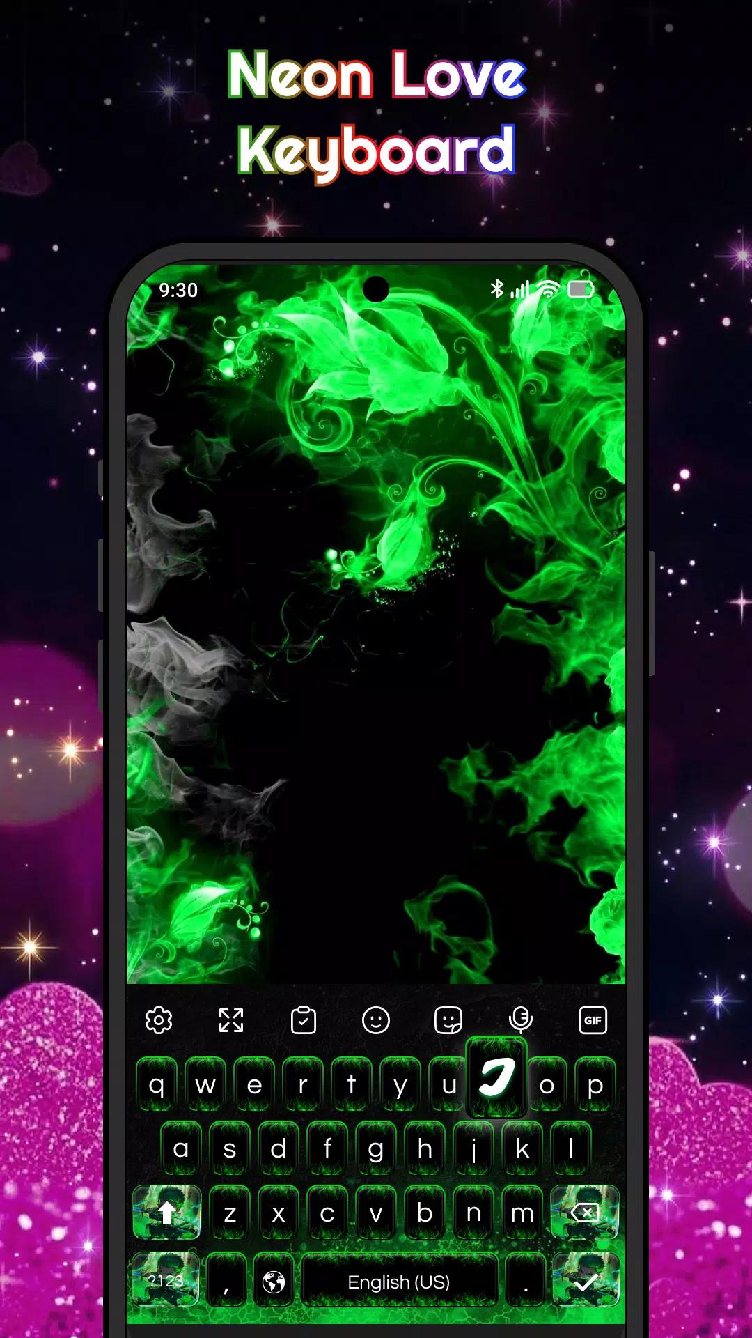 Keyboard - Neon Love Theme screenshot 3