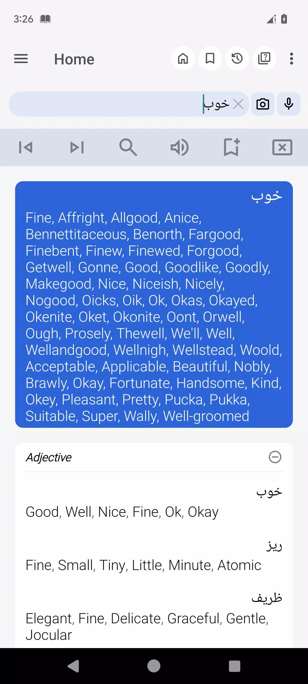 English Persian Dictionary screenshot 2