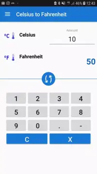 Celsius to Fahrenheit screenshot 1