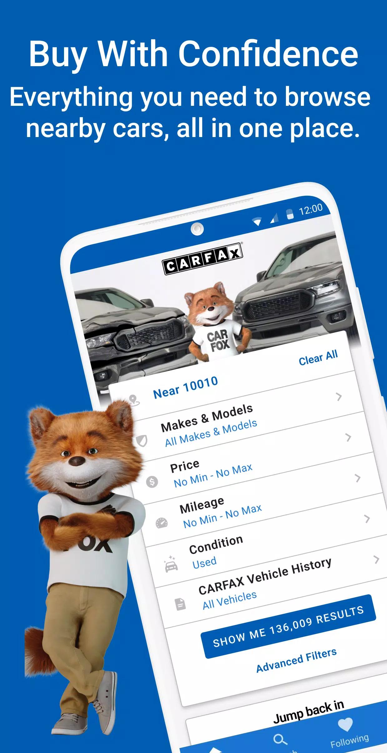 CARFAX screenshot 1