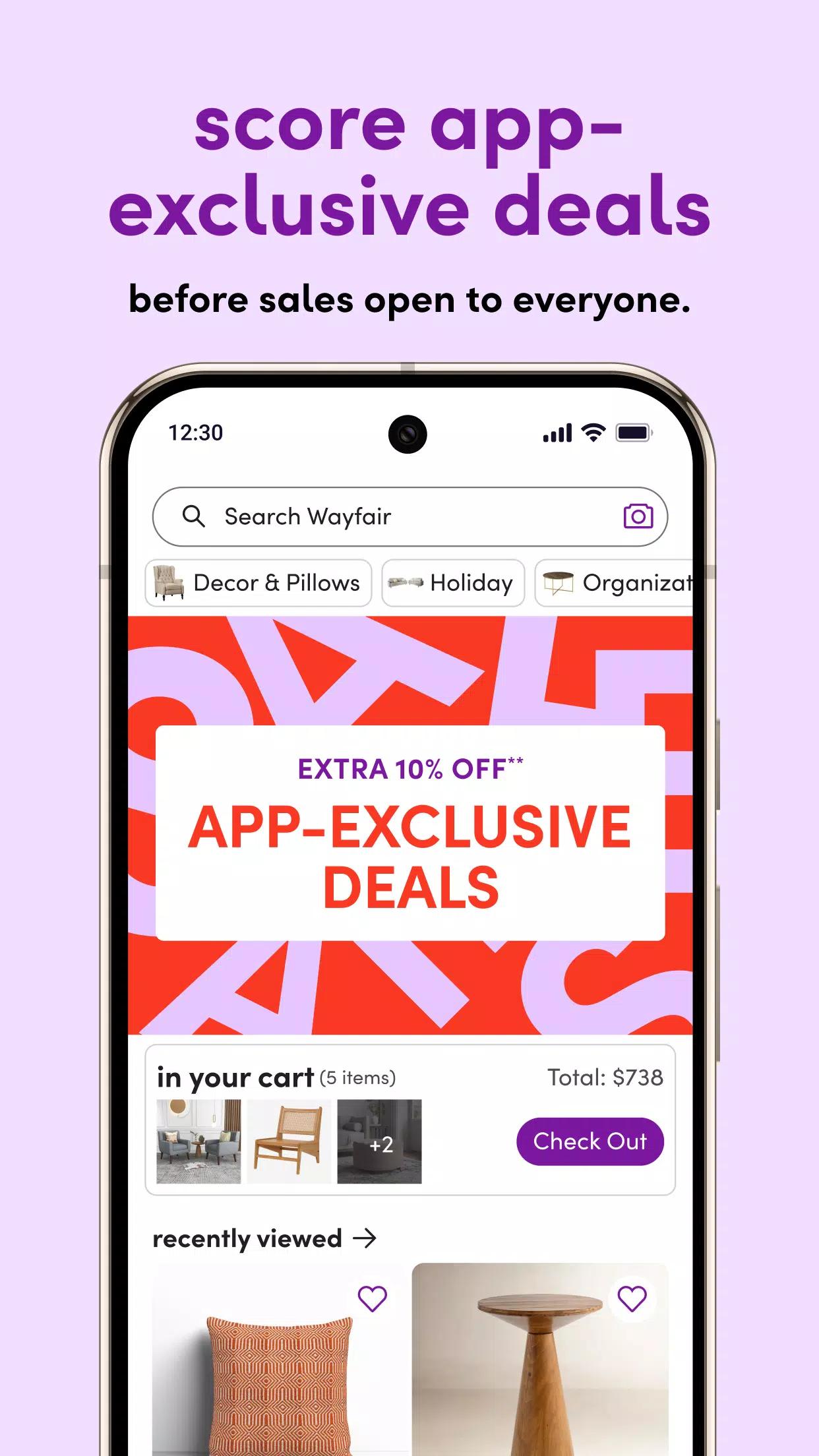 Wayfair screenshot 1