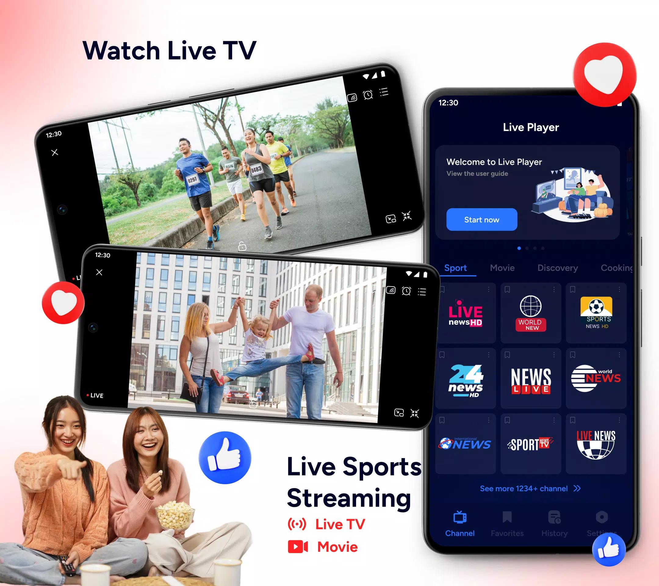 Live Player: Watch TV & Movies screenshot 1