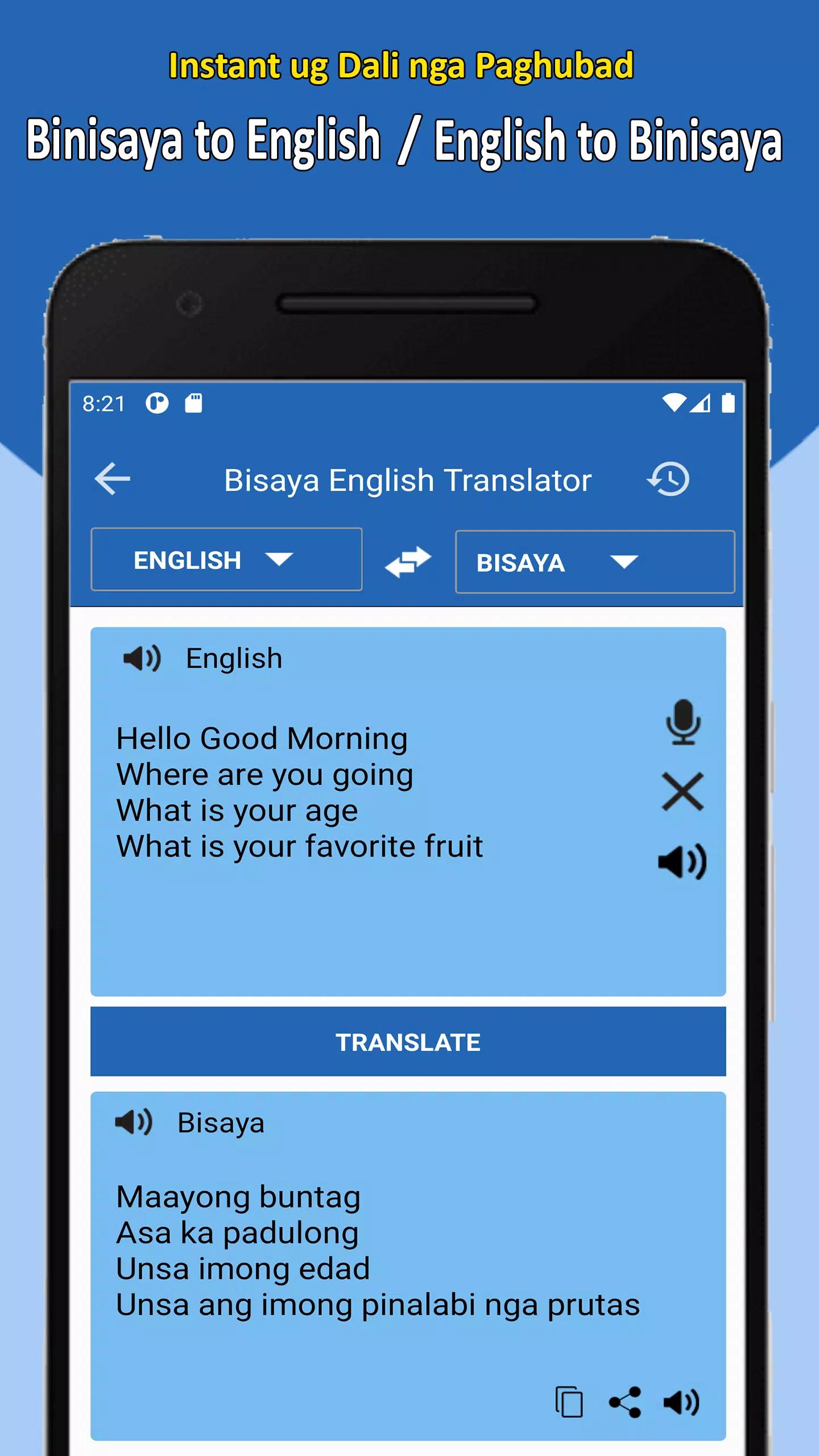 Bisaya Translate to English screenshot 3